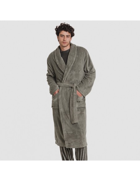 Bata coral hombre lisa batas-hombre