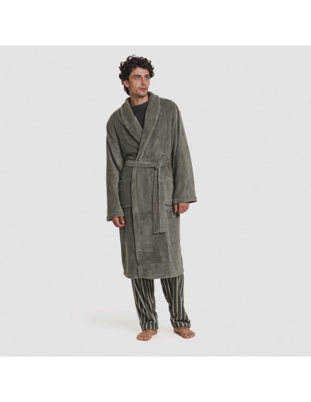 Bata coral hombre lisa batas-hombre