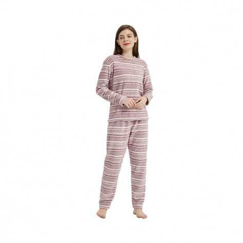 Pijama coral Loreto malva ropa-de-estar-por-casa