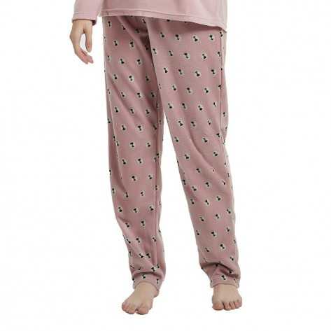 Pijama polar Mimoso malva rosa ropa-de-estar-por-casa