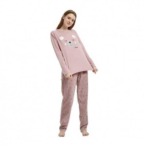 Pijama polar Mimoso malva rosa ropa-de-estar-por-casa