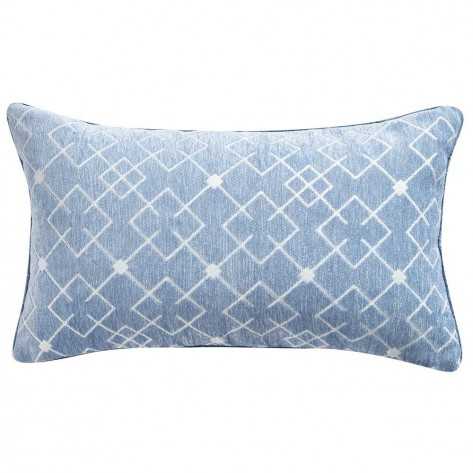 Cojín rectangular Jacquard Chenilla Caro indigo 30x50 - Funda + Relleno rectangular-estampadas